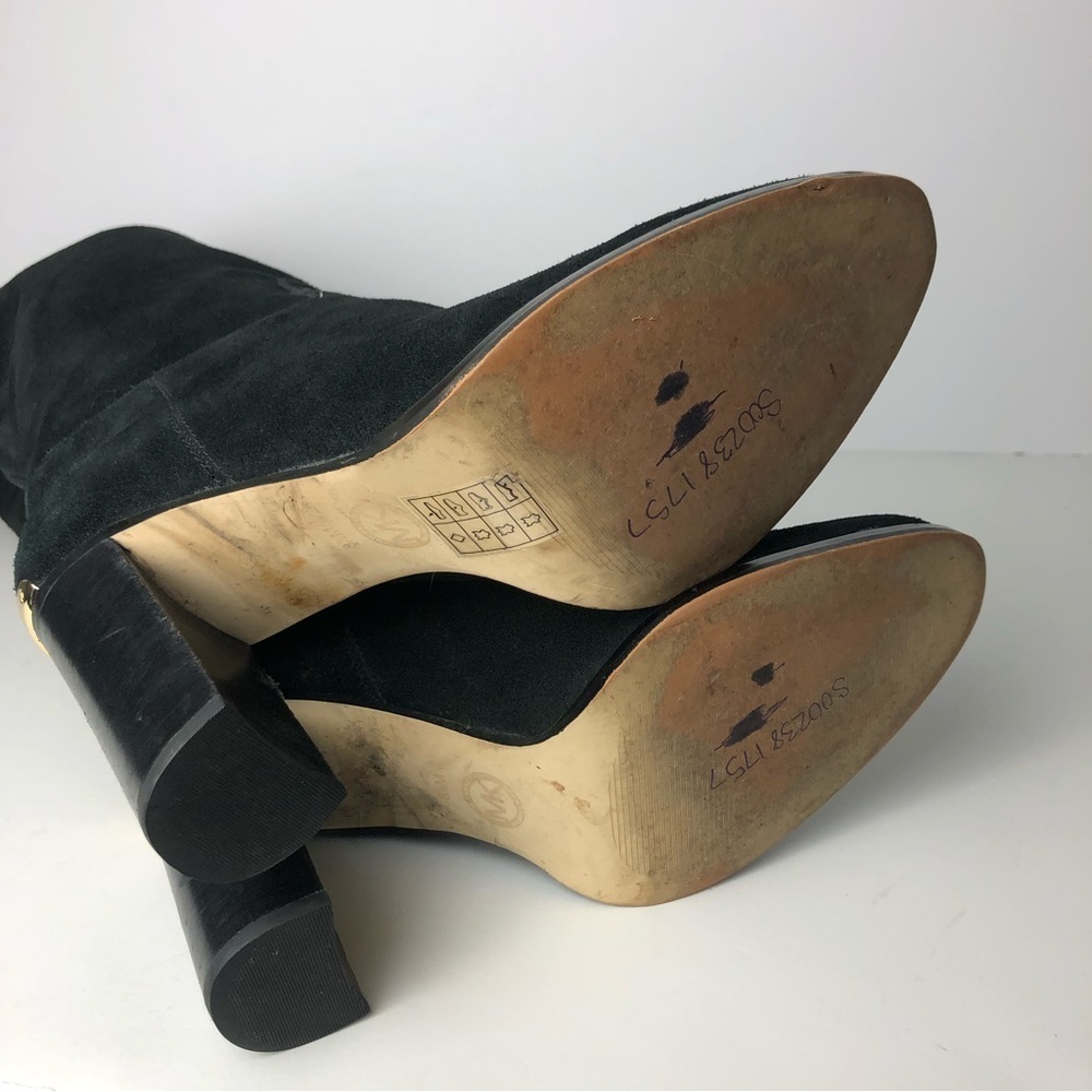 Michael Kors Regina Knee High Black Tall Heeled Boots 8.5 - Picture 10 of 14